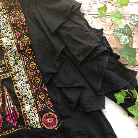 New Free People La Cienga Ruffle Top S - Picture 6 of 7